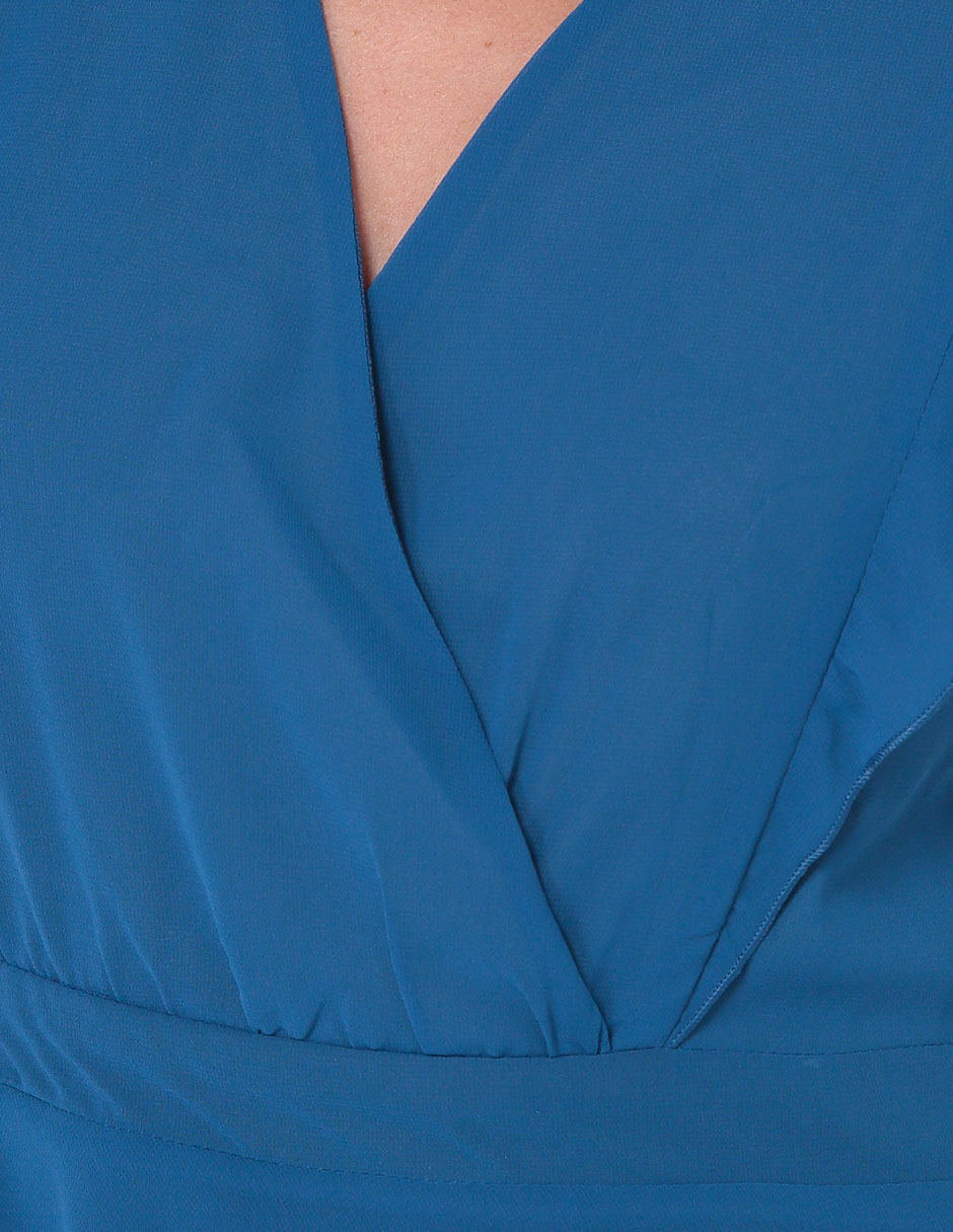 Vestido crop de fiesta escote V
