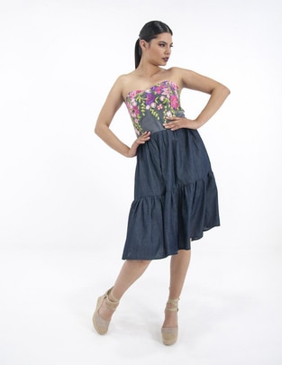 Vestido 3/4 casual w60 para mujer