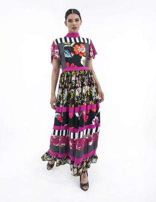 Vestido largo casual w62 para mujer