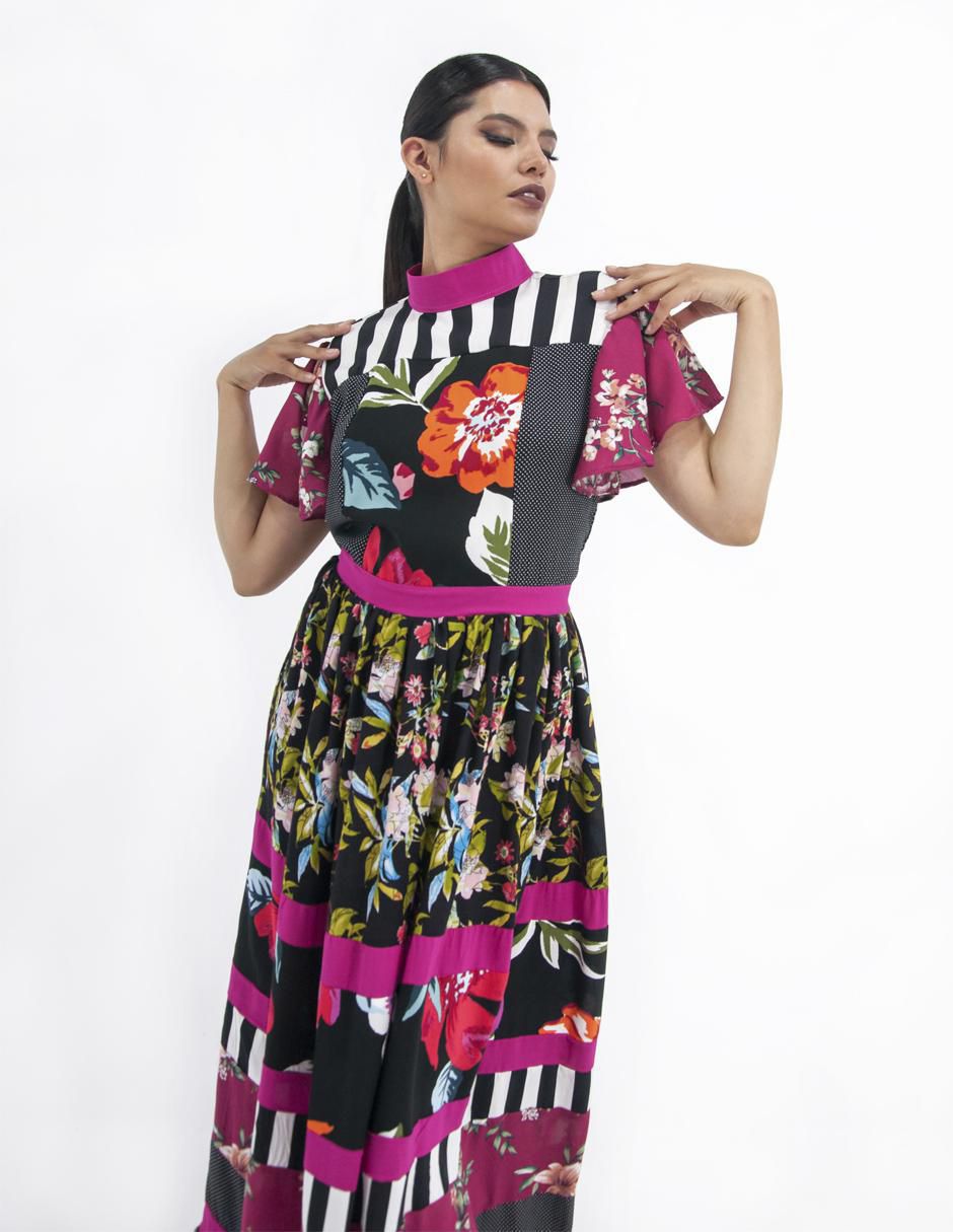Vestido largo casual w62 para mujer