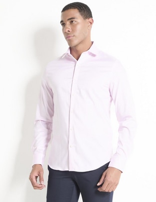 Camisa de vestir Hilfiger de algodón manga larga para hombre