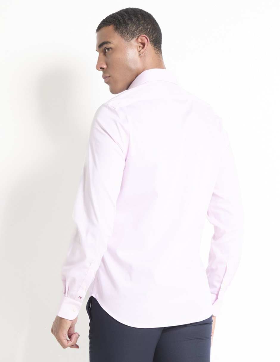 Camisa de vestir Hilfiger de algodón manga larga para hombre 2