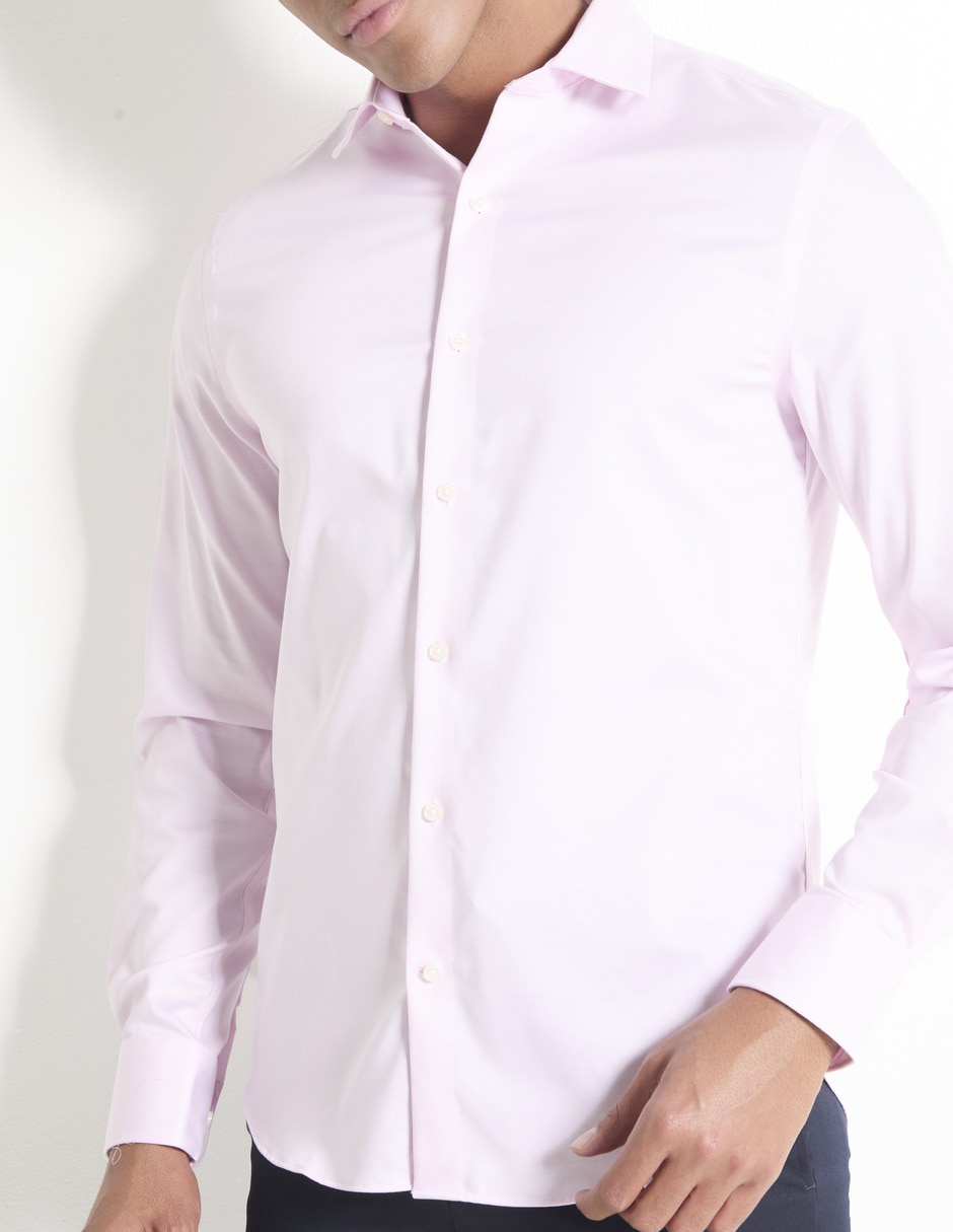 Camisa de vestir Hilfiger de algodón manga larga para hombre 4