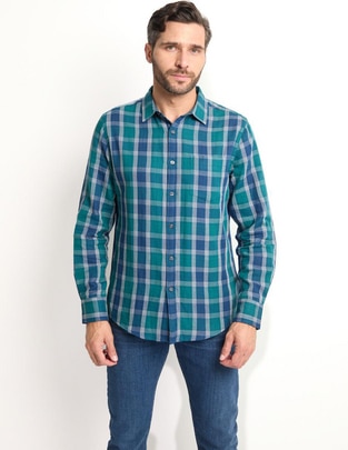Camisa casual manga larga para hombre 1