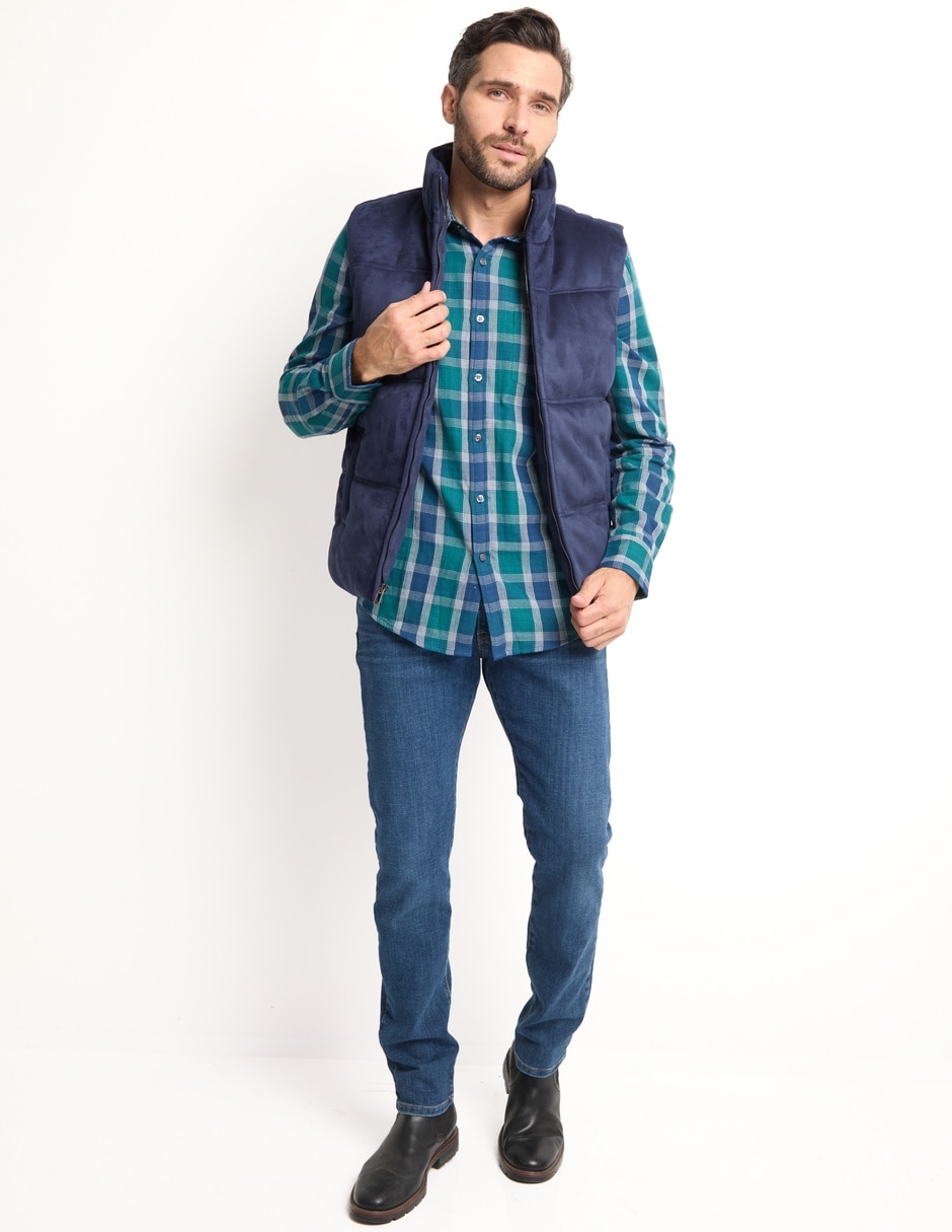 Camisa casual manga larga para hombre 6