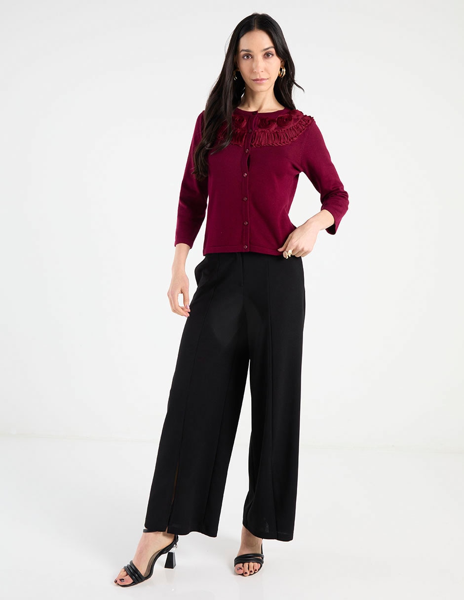 Suéter cuello redondo para mujer 8