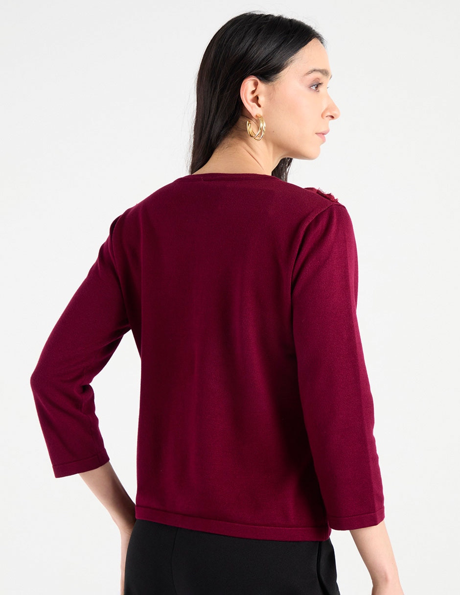 Suéter cuello redondo para mujer 11