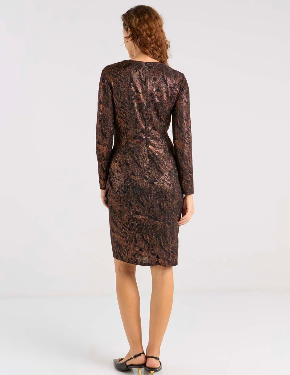 Vestido corto de fiesta London Times escote V