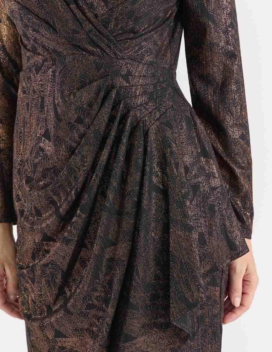 Vestido corto de fiesta London Times escote V