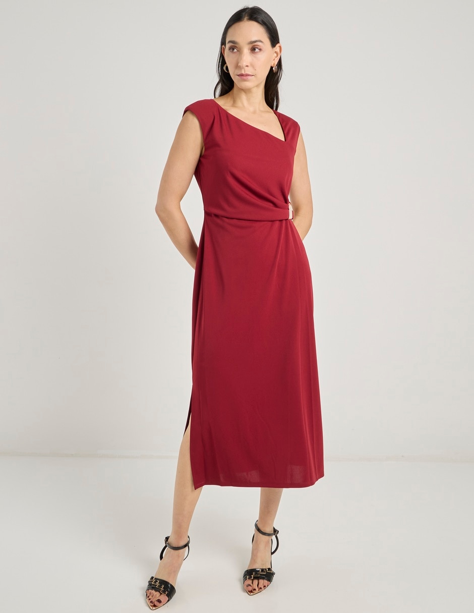 Vestido crop de fiesta escote medio 7