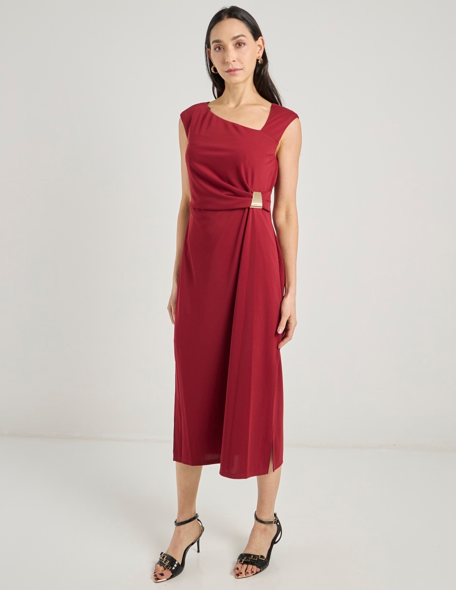 Vestido crop de fiesta escote medio 8