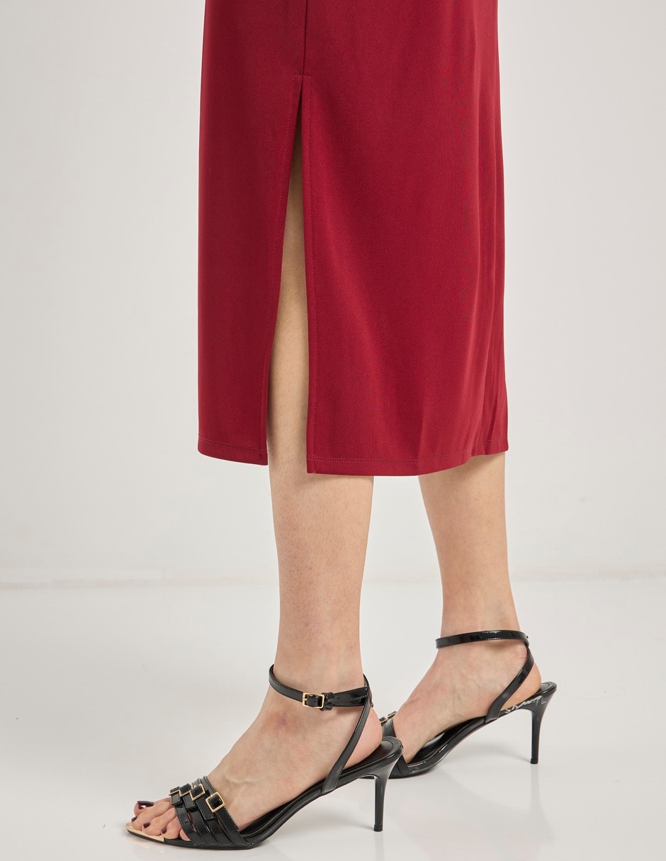 Vestido crop de fiesta escote medio 10