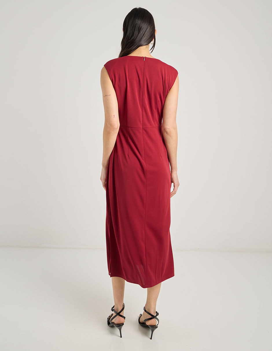 Vestido crop de fiesta escote medio 11