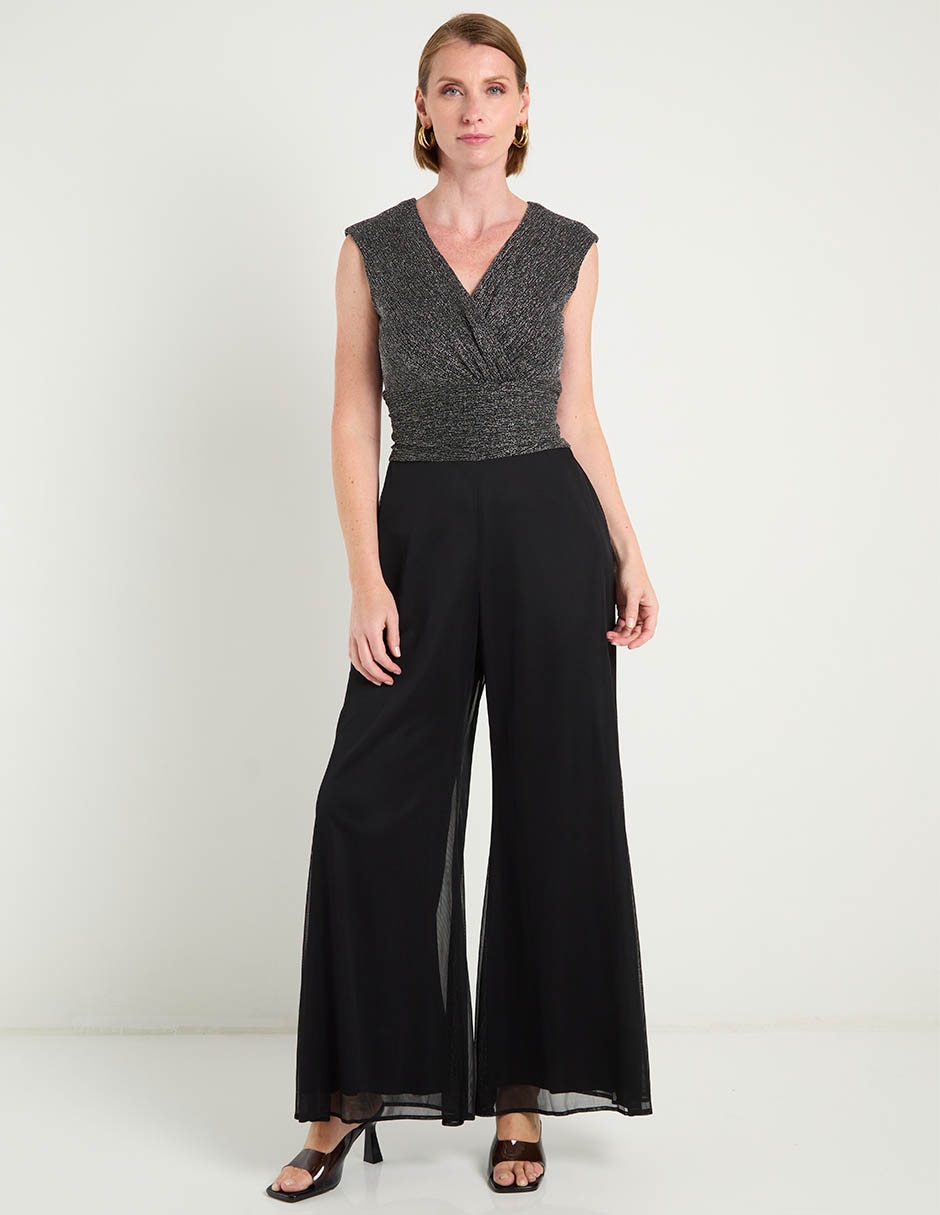 Jumpsuit Connected Apparel de fiesta estampado liso para mujer