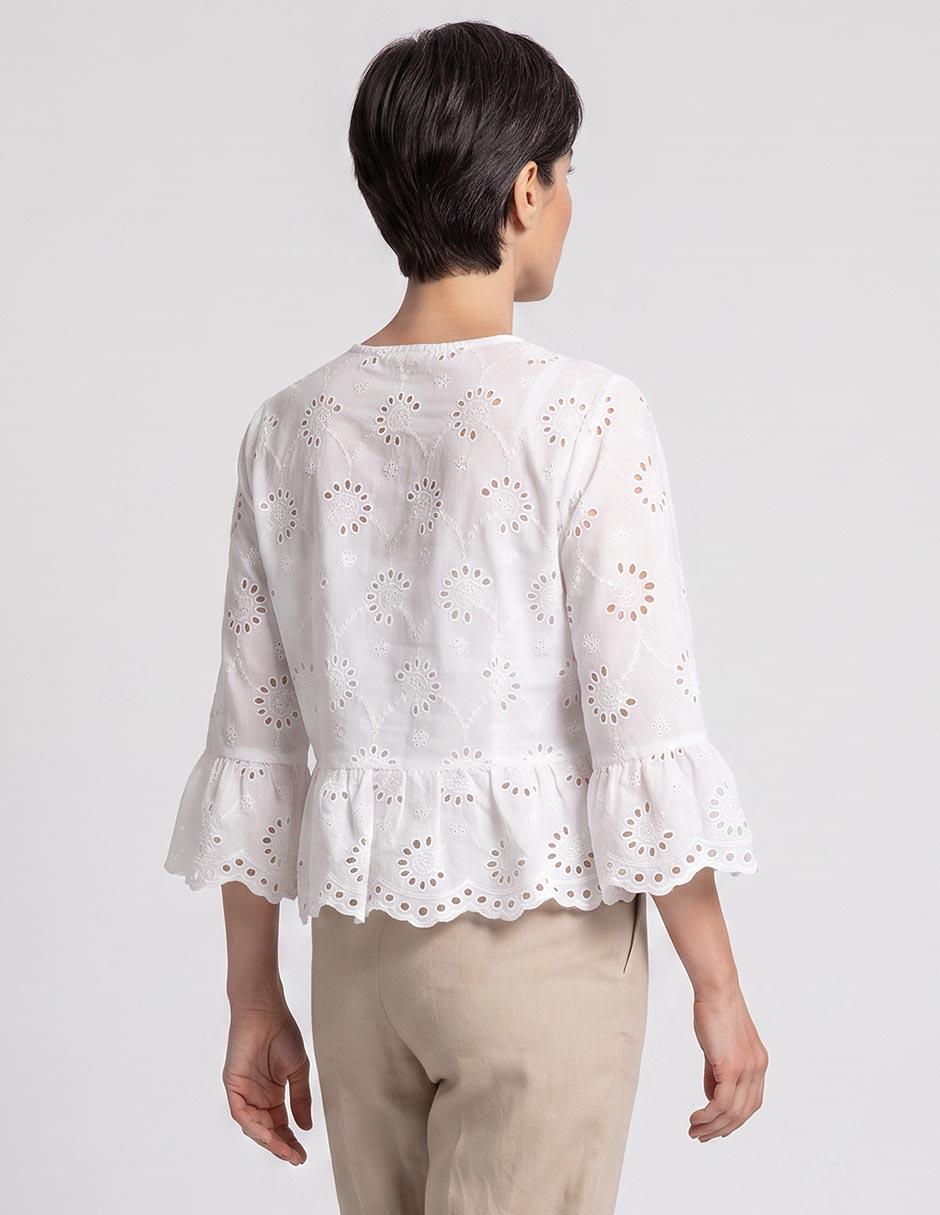 Suéter con escote v para mujer 2