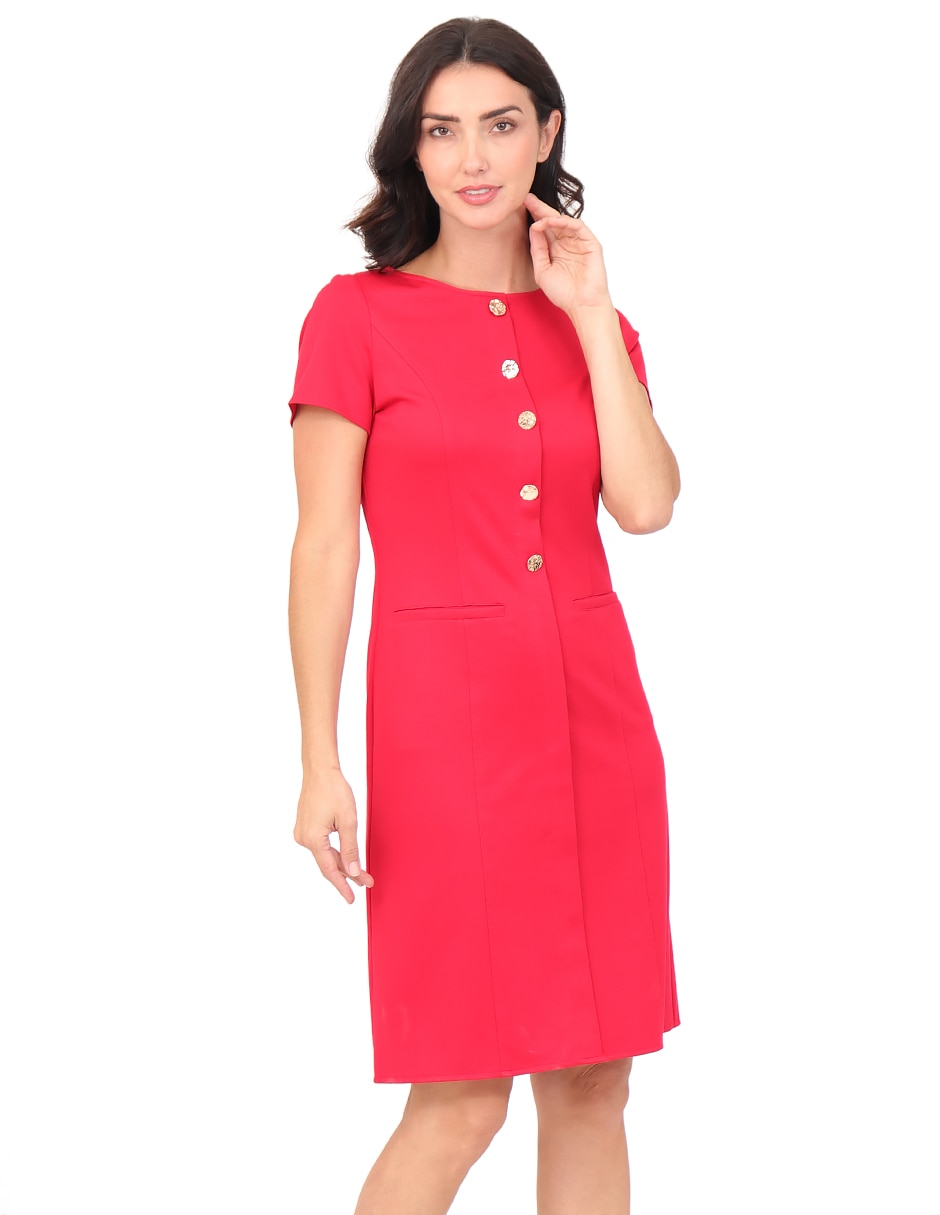 Vestido a la rodilla casual rue de la paix para mujer