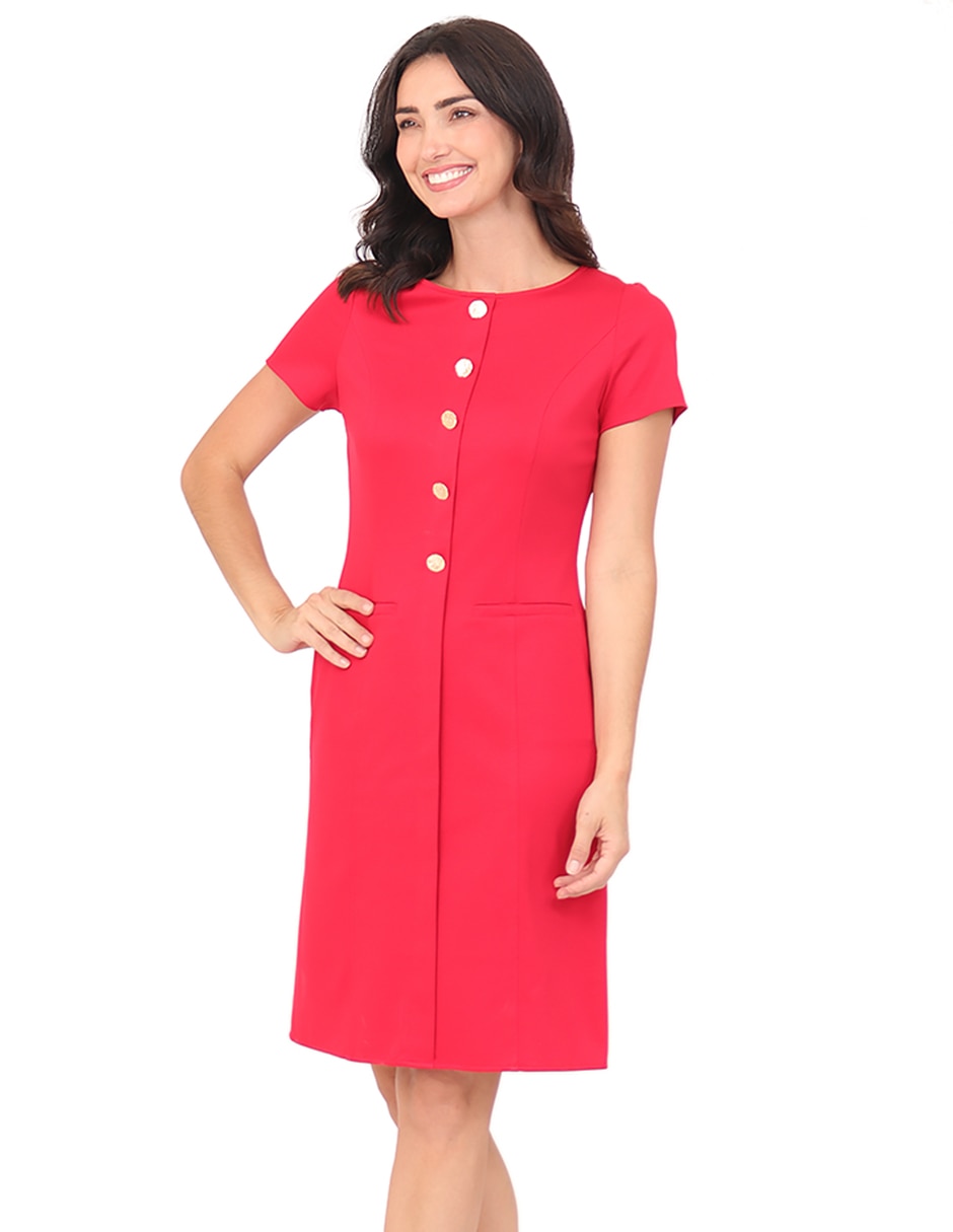 Vestido a la rodilla casual rue de la paix para mujer