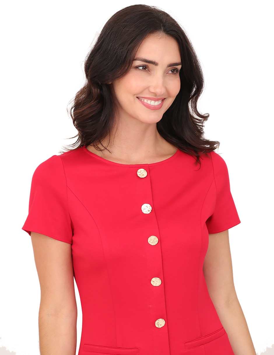 Vestido a la rodilla casual rue de la paix para mujer