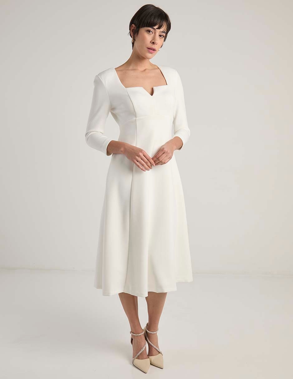 Vestido midi formal Calvin Klein para mujer