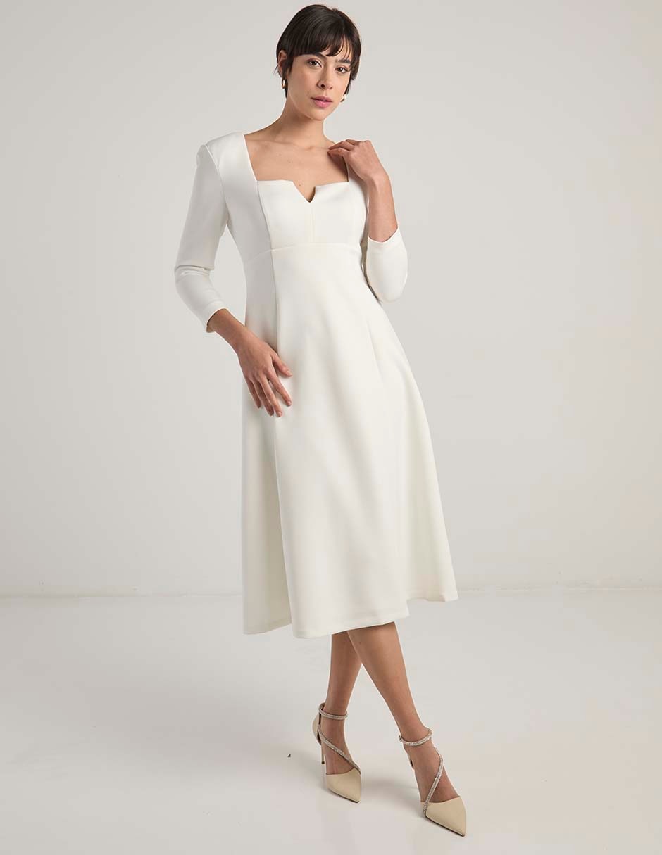 Vestido midi formal Calvin Klein para mujer