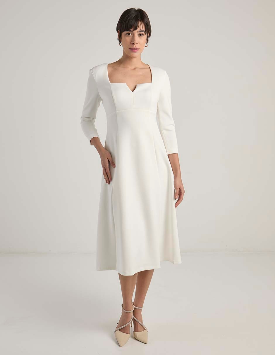 Vestido midi formal Calvin Klein para mujer