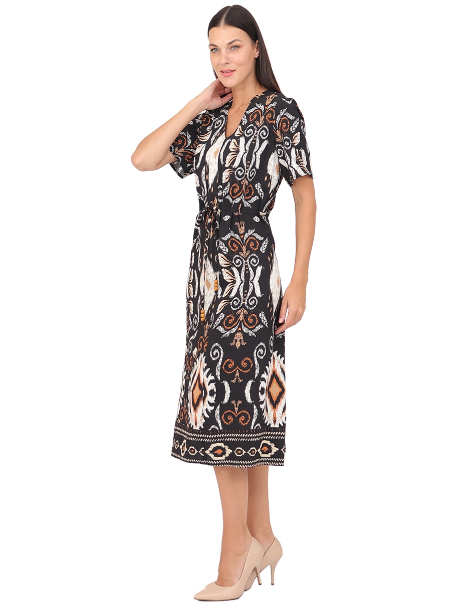 Vestido midi casual rue de la paix para mujer