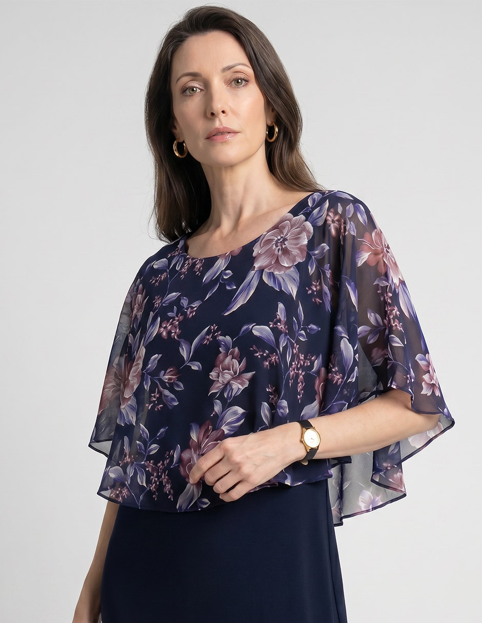 Vestido 3/4 de fiesta connected apparel para mujer 4
