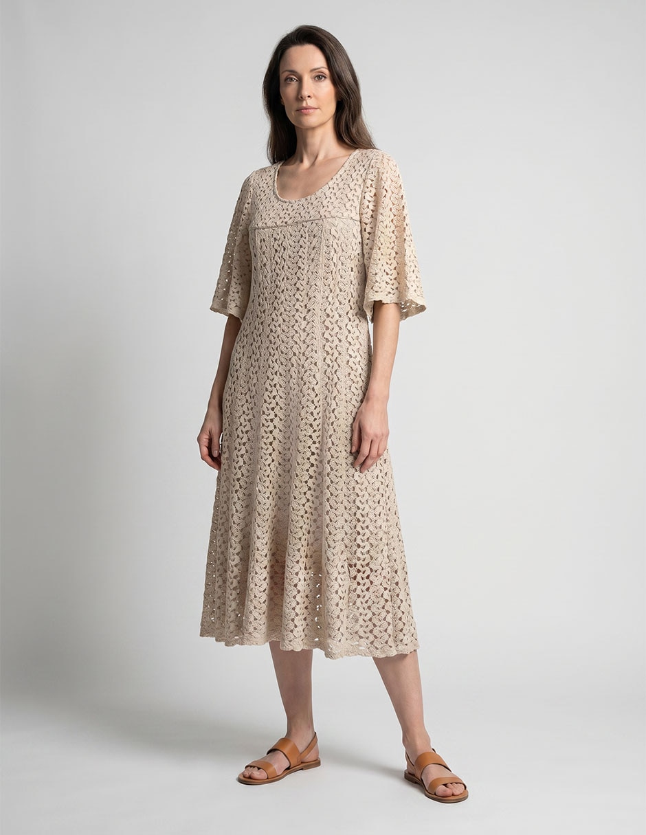 Vestido abajo de la rodilla casual Rabbit para mujer