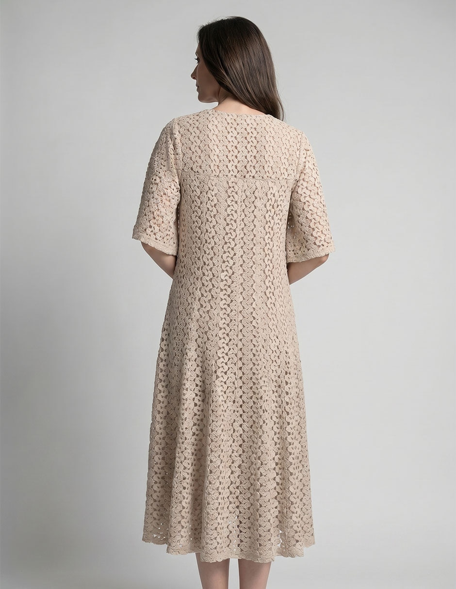 Vestido abajo de la rodilla casual Rabbit para mujer