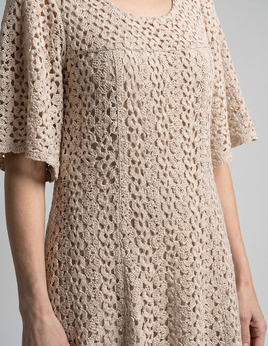 Vestido abajo de la rodilla casual Rabbit para mujer