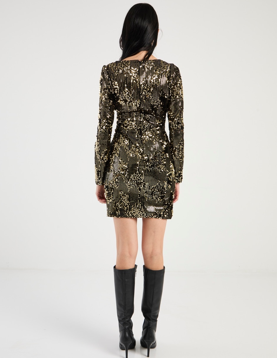 Vestido corto de fiesta escote V 5