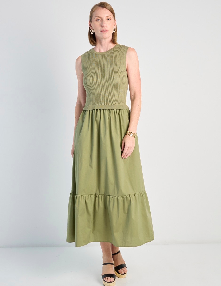 Vestido arriba rodilla casual para mujer 3