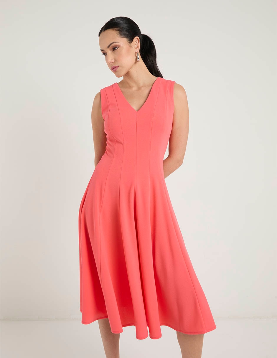 Vestido midi formal para mujer