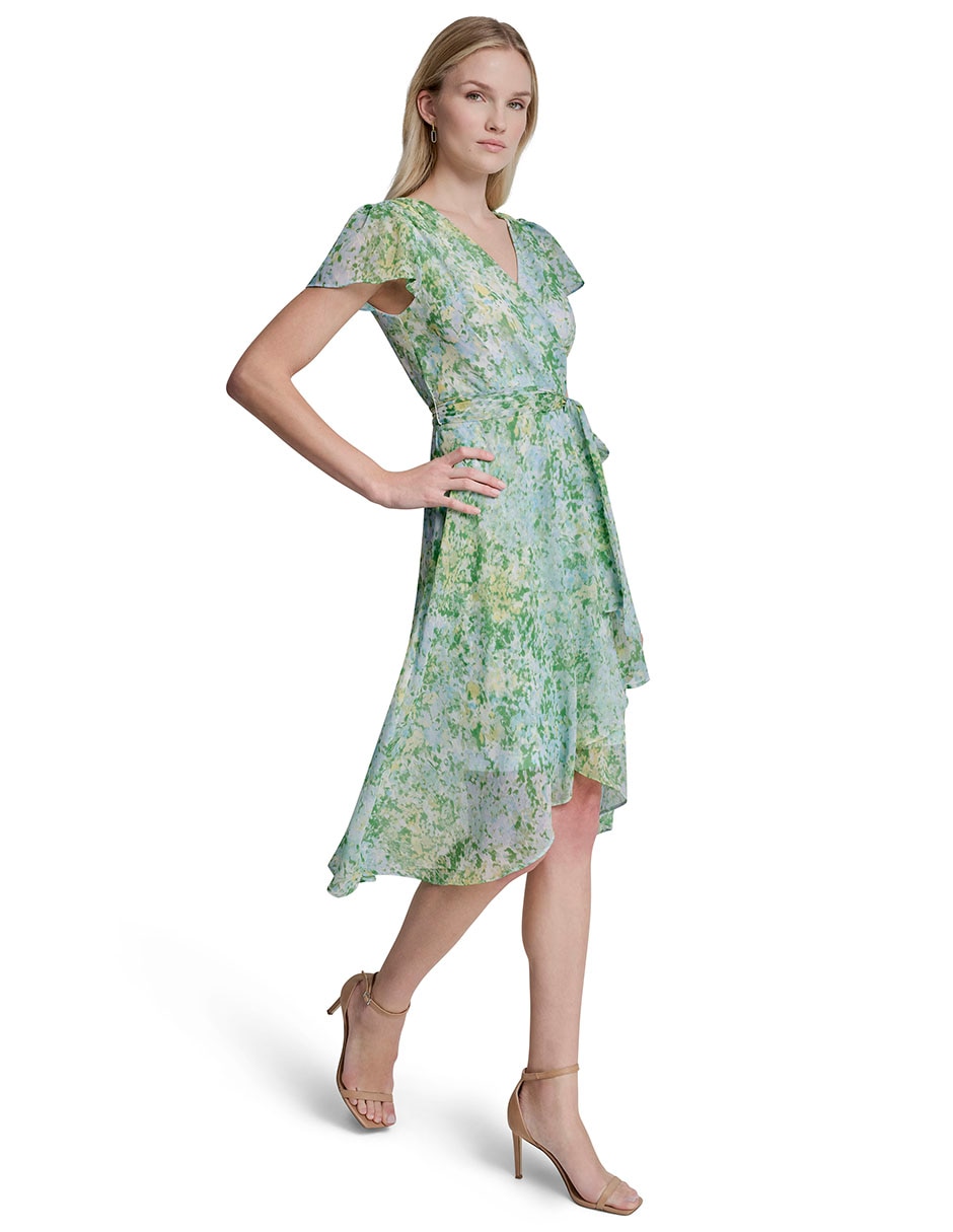 Vestido midi casual dkny para mujer