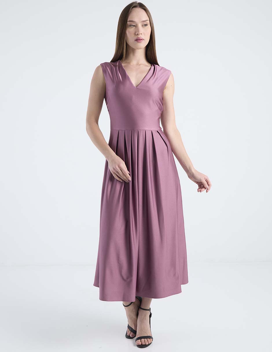Vestido crop de fiesta escote V 1