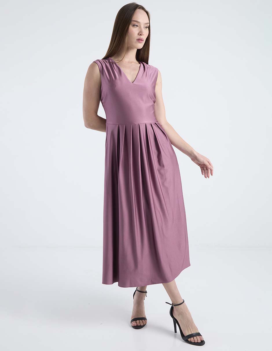 Vestido crop de fiesta escote V 7