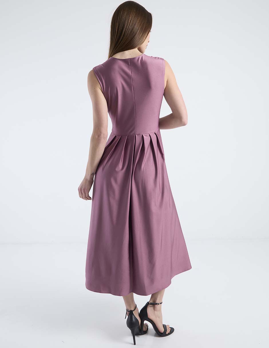 Vestido crop de fiesta escote V 11