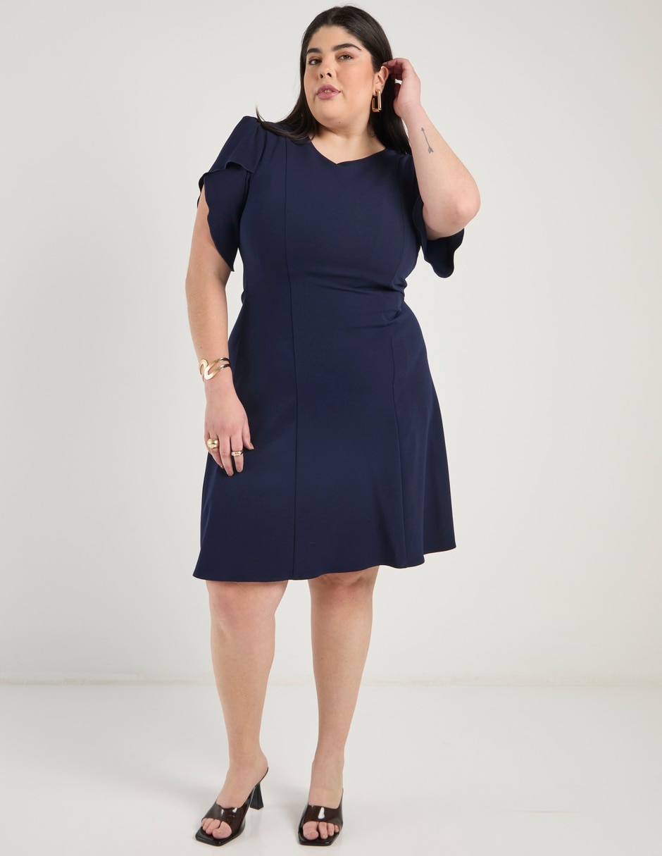 Vestido arriba rodilla casual para mujer 1