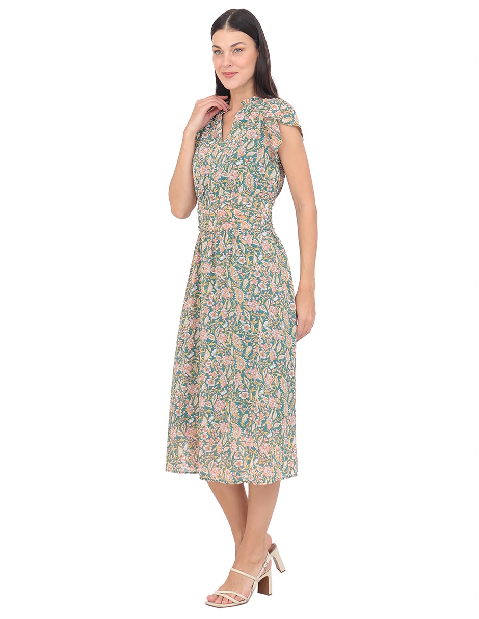 Vestido midi casual rue de la paix para mujer