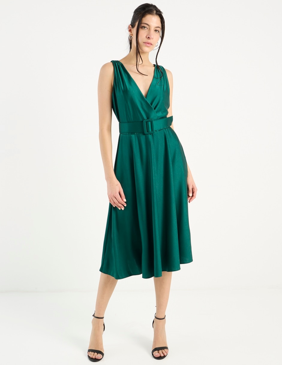 Vestido 3/4 de fiesta escote V 8