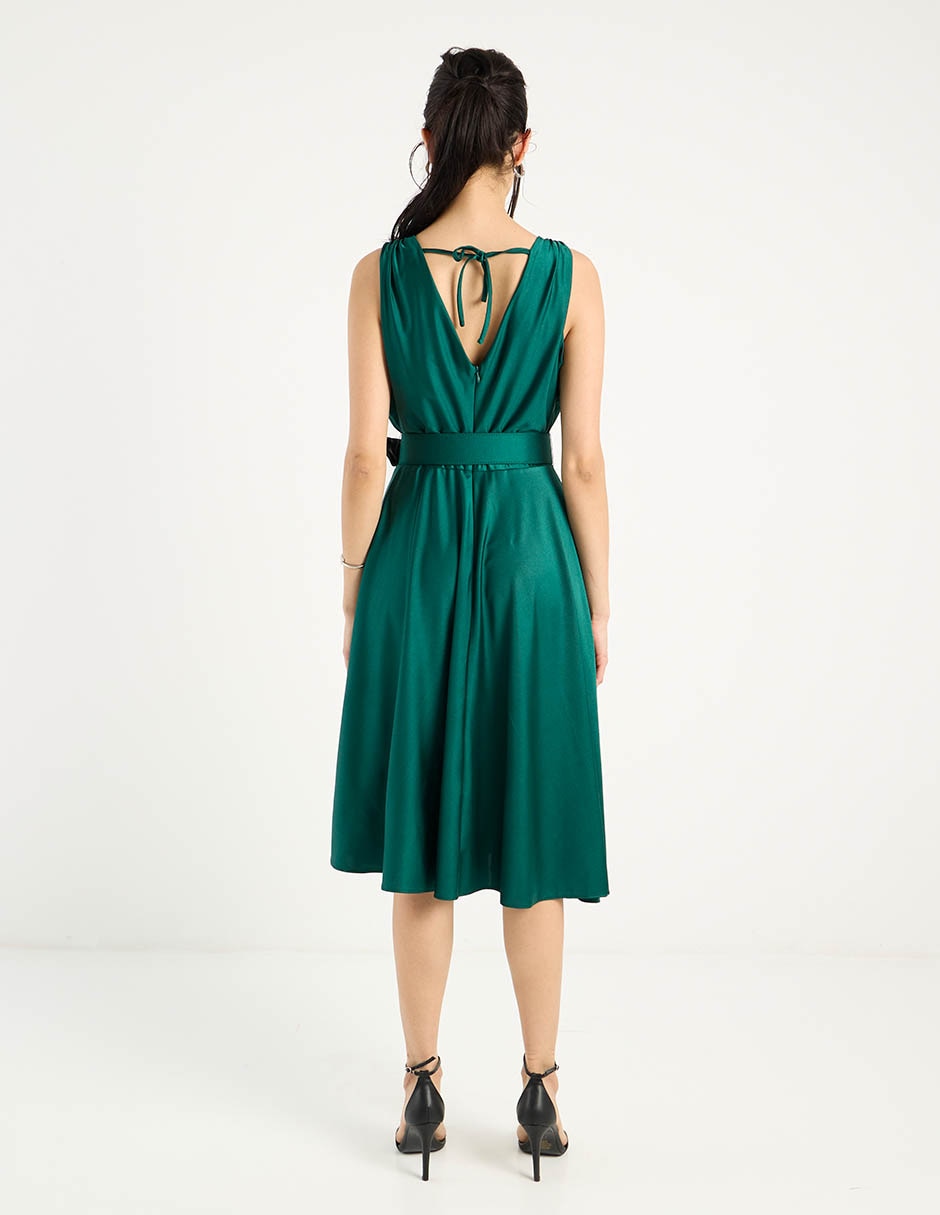 Vestido 3/4 de fiesta escote V 11
