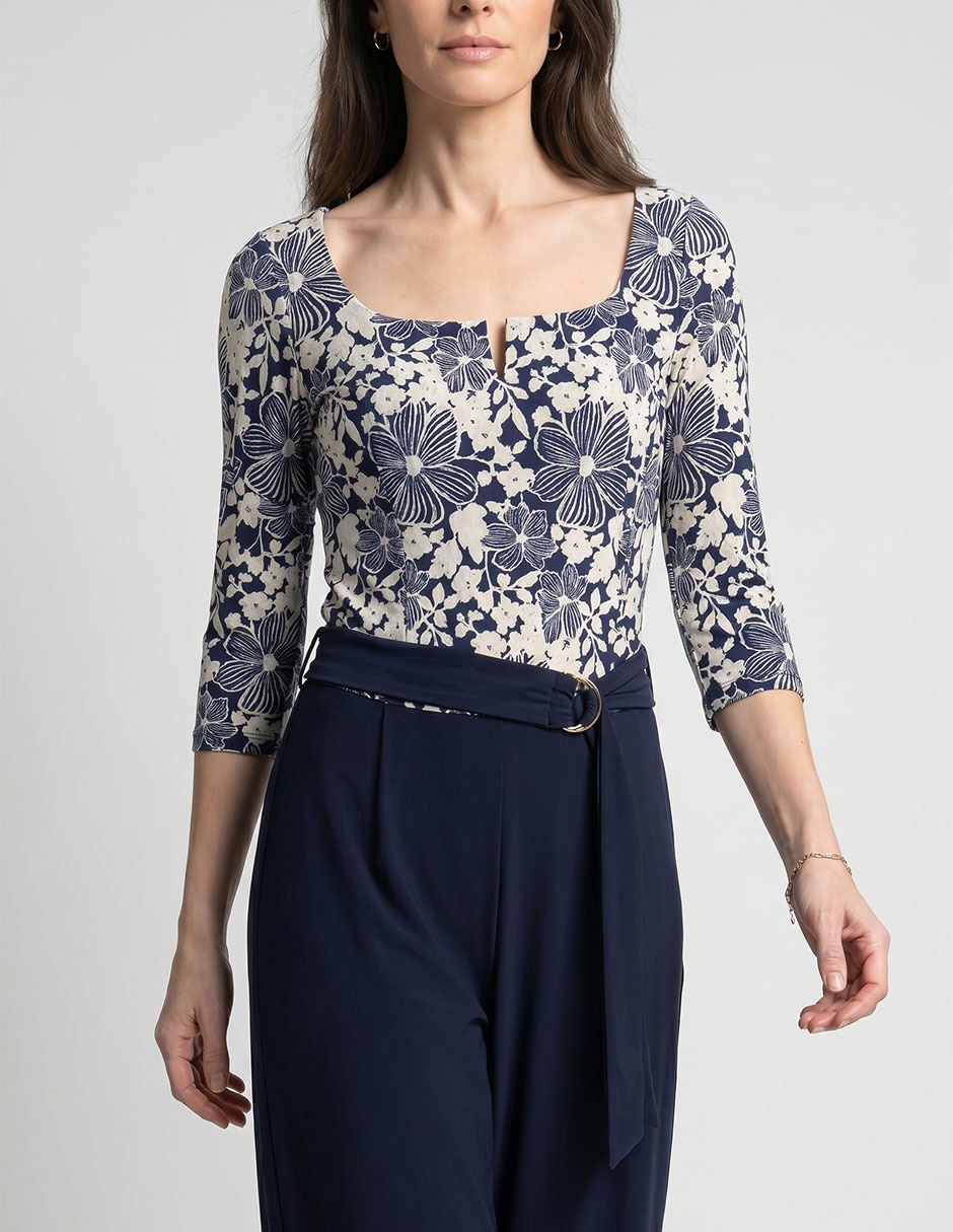 Jumpsuit Karen Olivier casual estampado floral para mujer