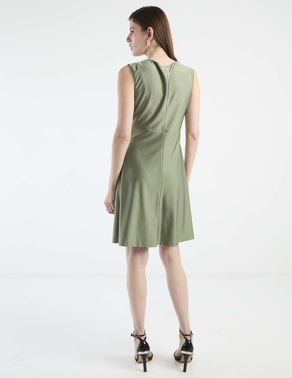 Vestido arriba de la rodilla de fiesta escote v 6