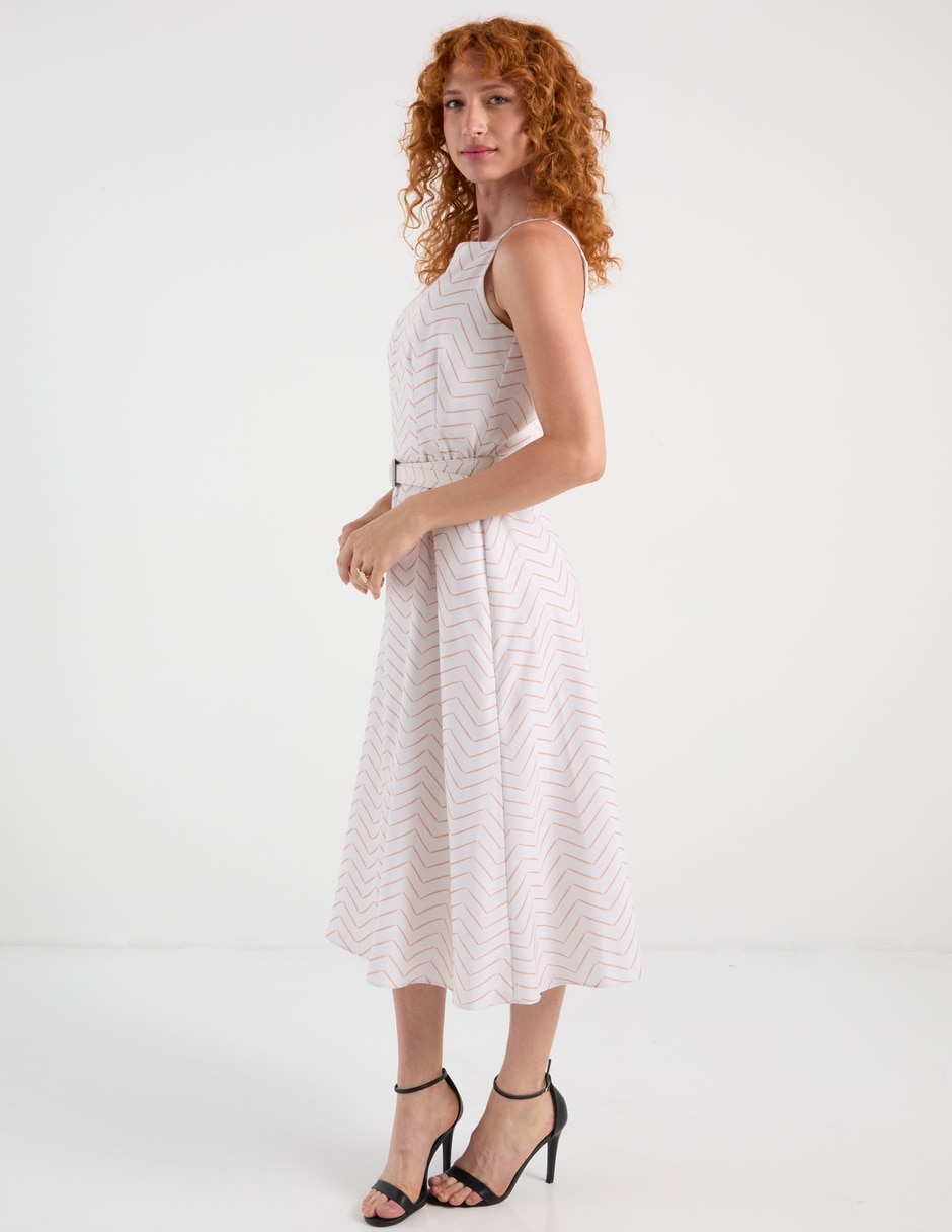 Vestido midi casual escote cuadrado 8