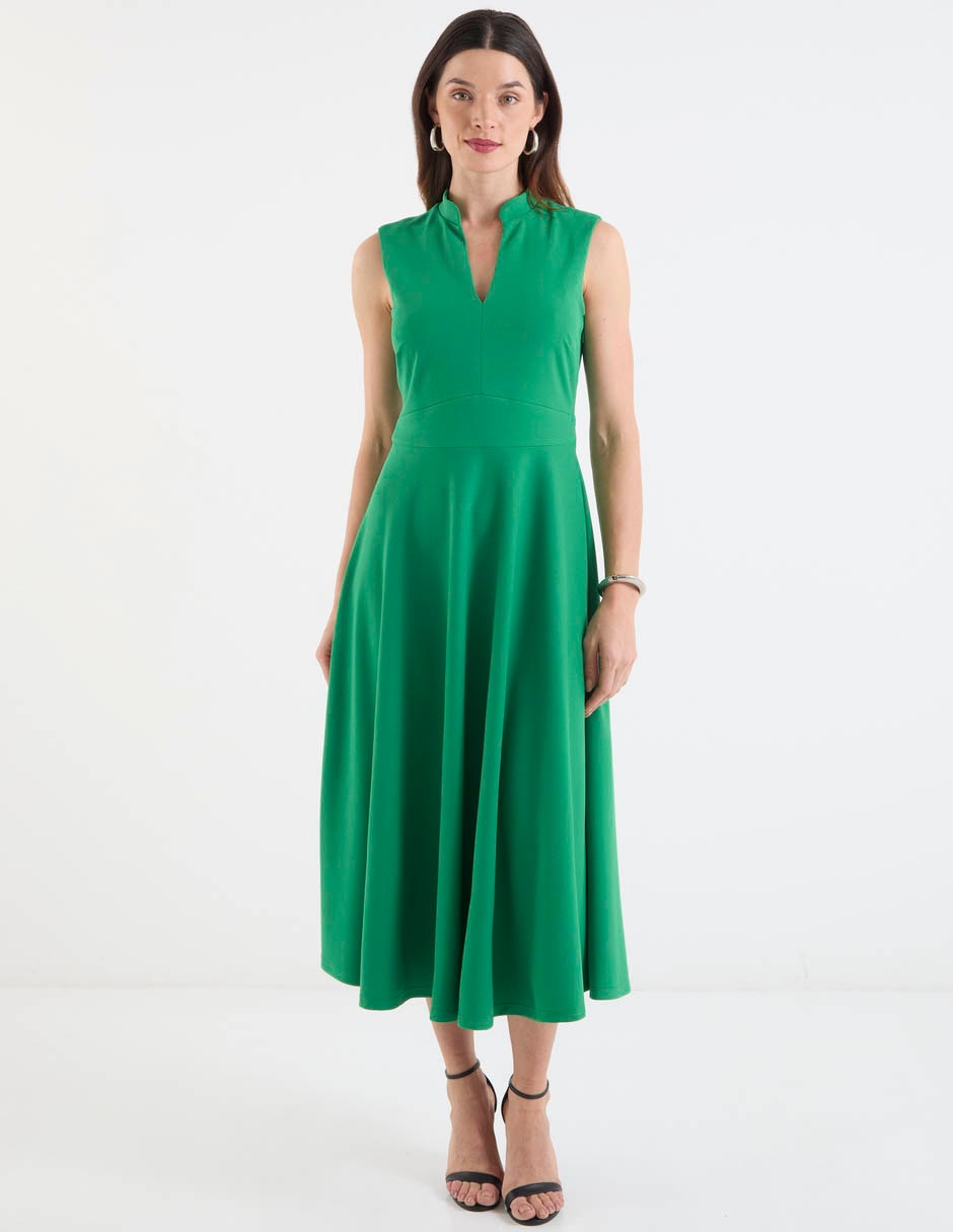 Vestido crop casual escote V 1