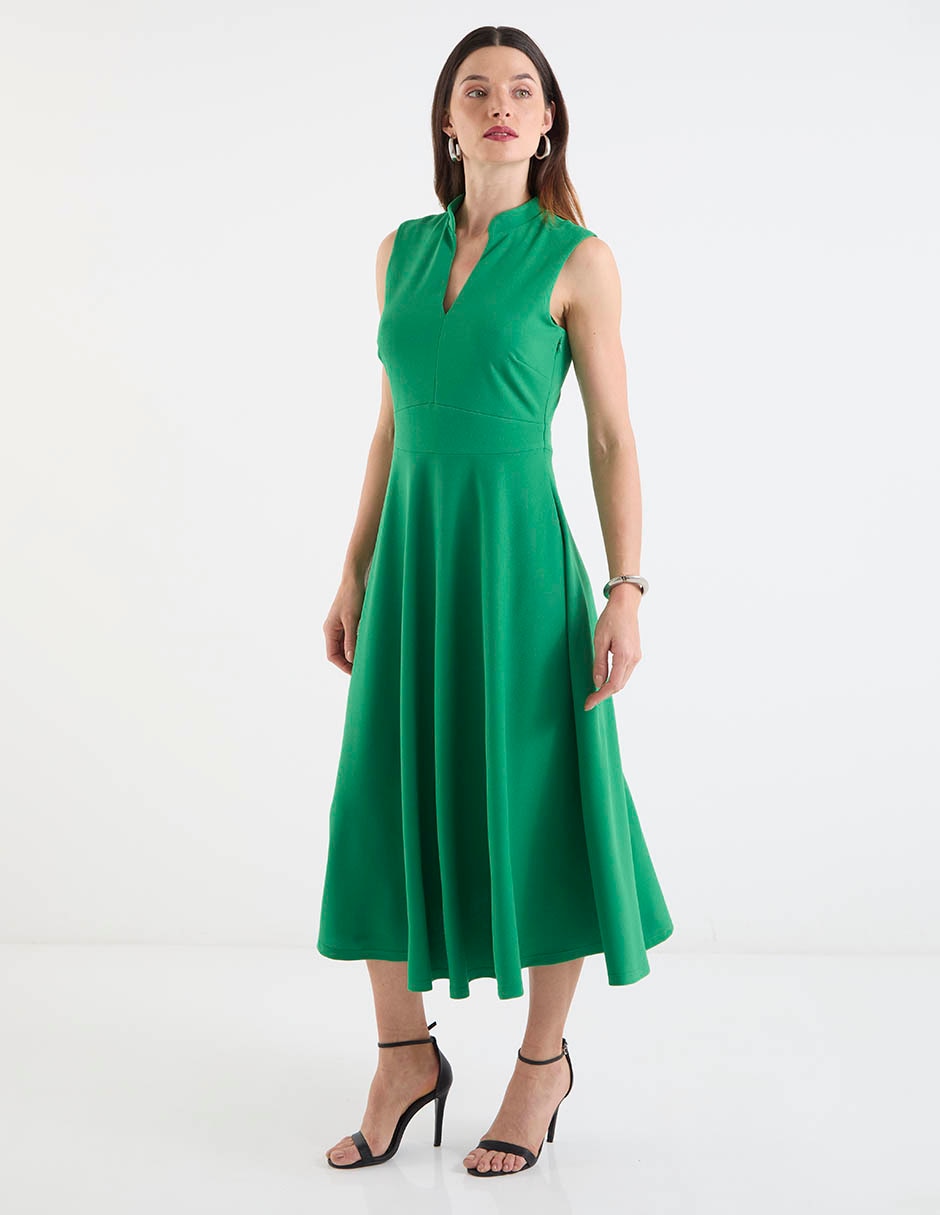 Vestido crop casual escote V 7