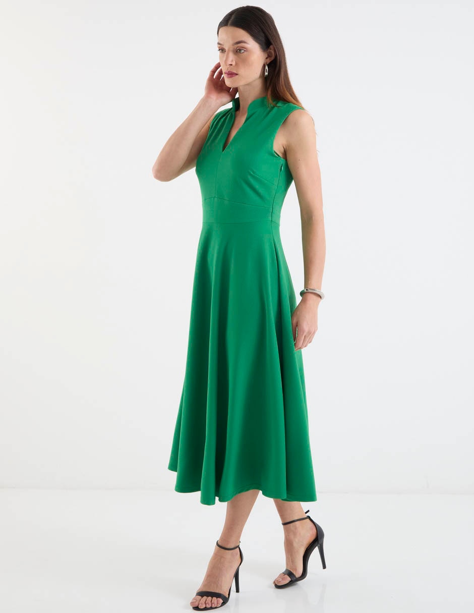 Vestido crop casual escote V 8