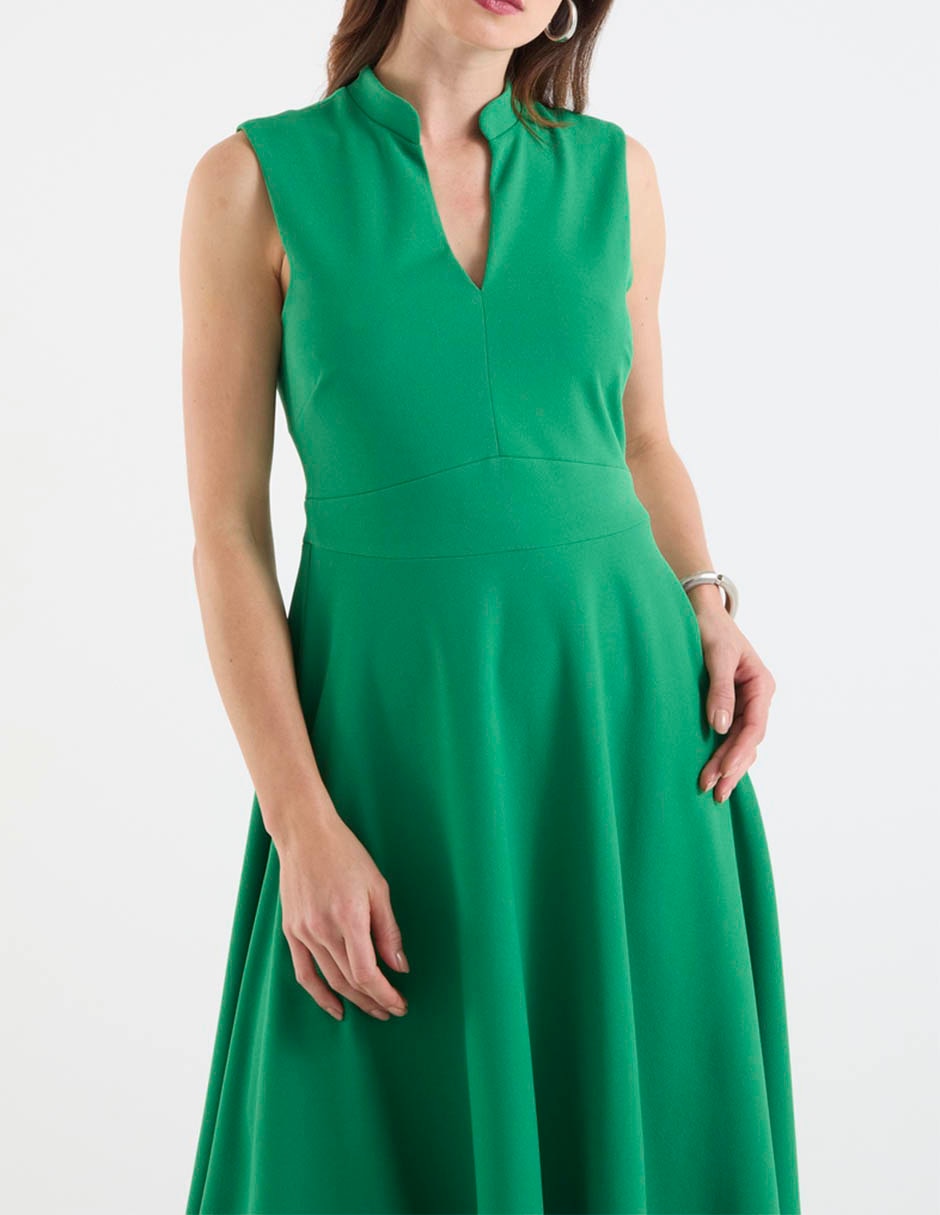 Vestido crop casual escote V 9