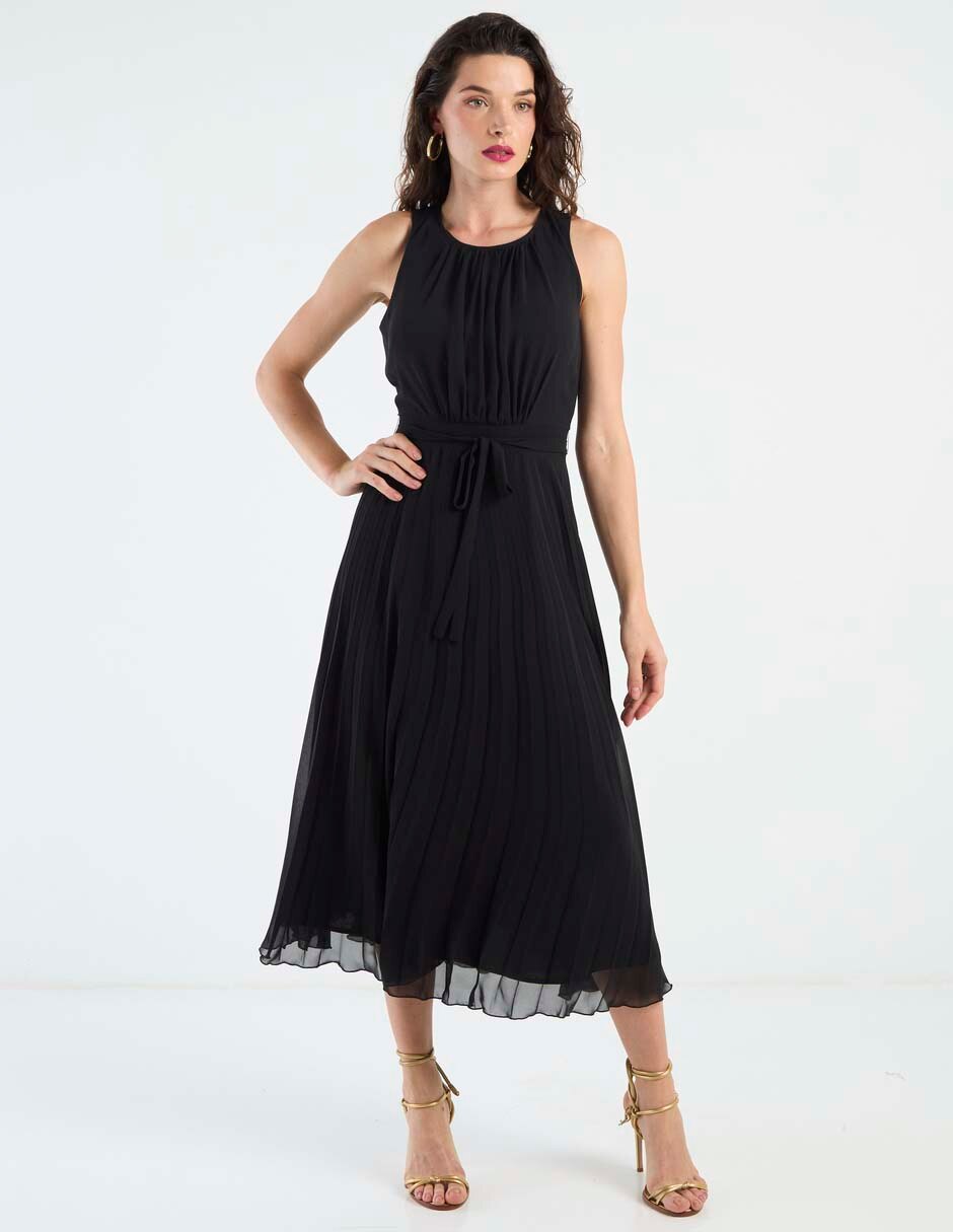 Vestido midi de fiesta Rue de la Paix escote redondo