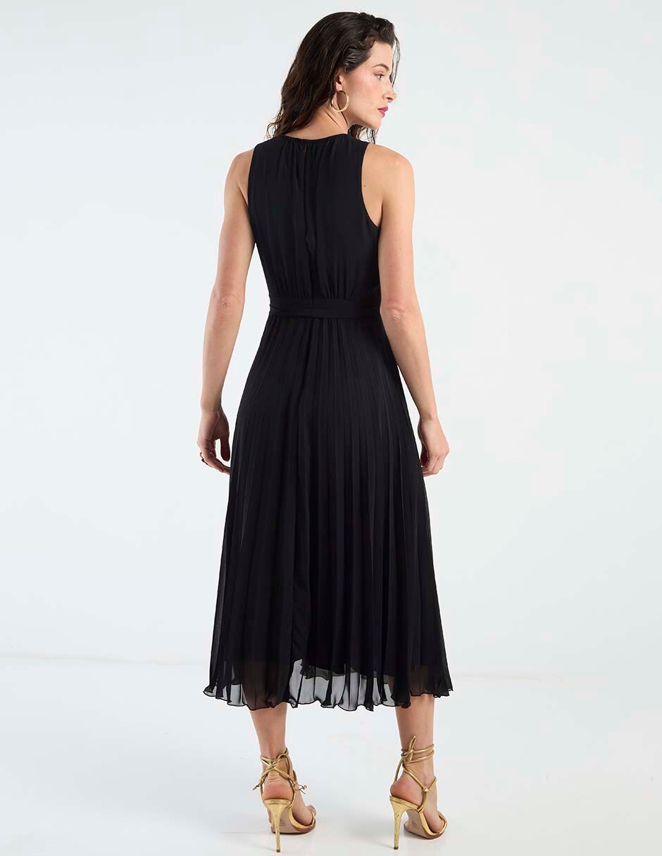 Vestido midi de fiesta Rue de la Paix escote redondo